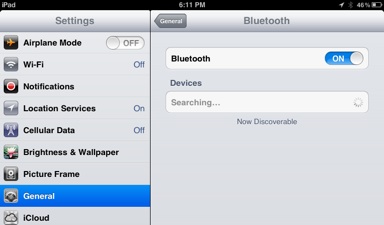 iPad-Bluetooth-on
