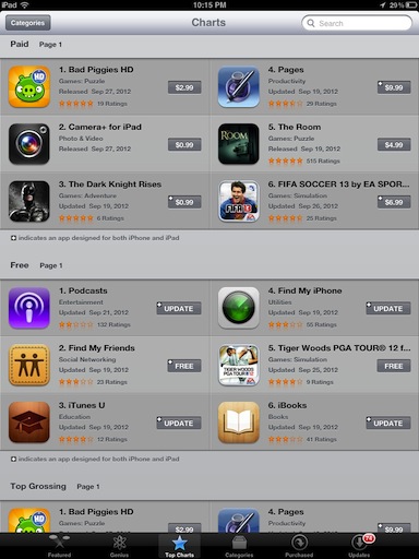 iPad-app-store-top-charts