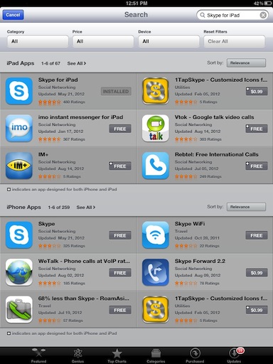 iPad-app-store