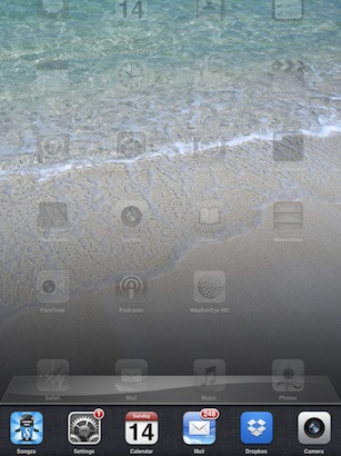 iPad multitasking bar