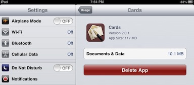 usage cards app