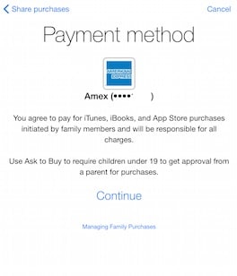 add family payment method